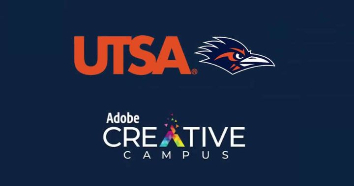 Graphic advertising UTSA as an Adobe Creative Campus