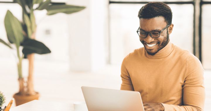 Man working on computer
